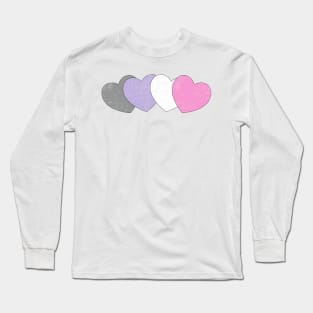 Cupiosexual hearts Long Sleeve T-Shirt